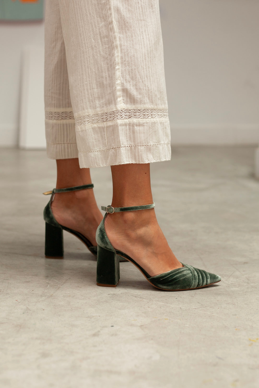 Tilda Aegean Wedding Shoes – full outfit view