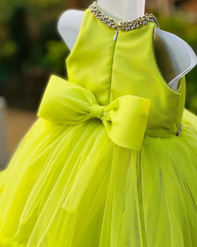 Summer Lace Girl Dress in green - photo 3