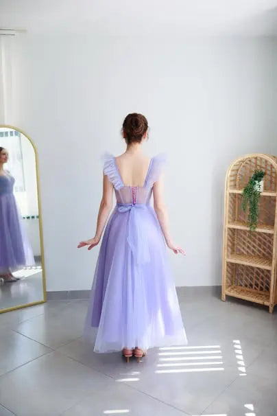 Sofia Lilac Special Design Evening Dress Tulle Dress – photo 14