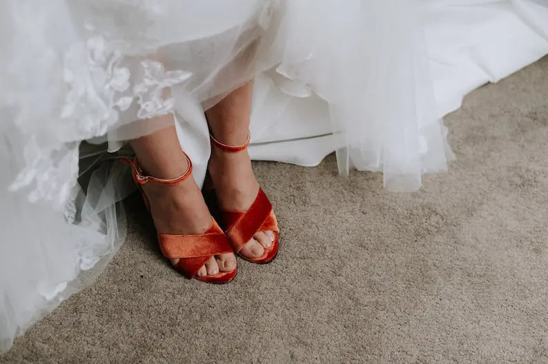 Wedding Shoes Block Heels – detail shot