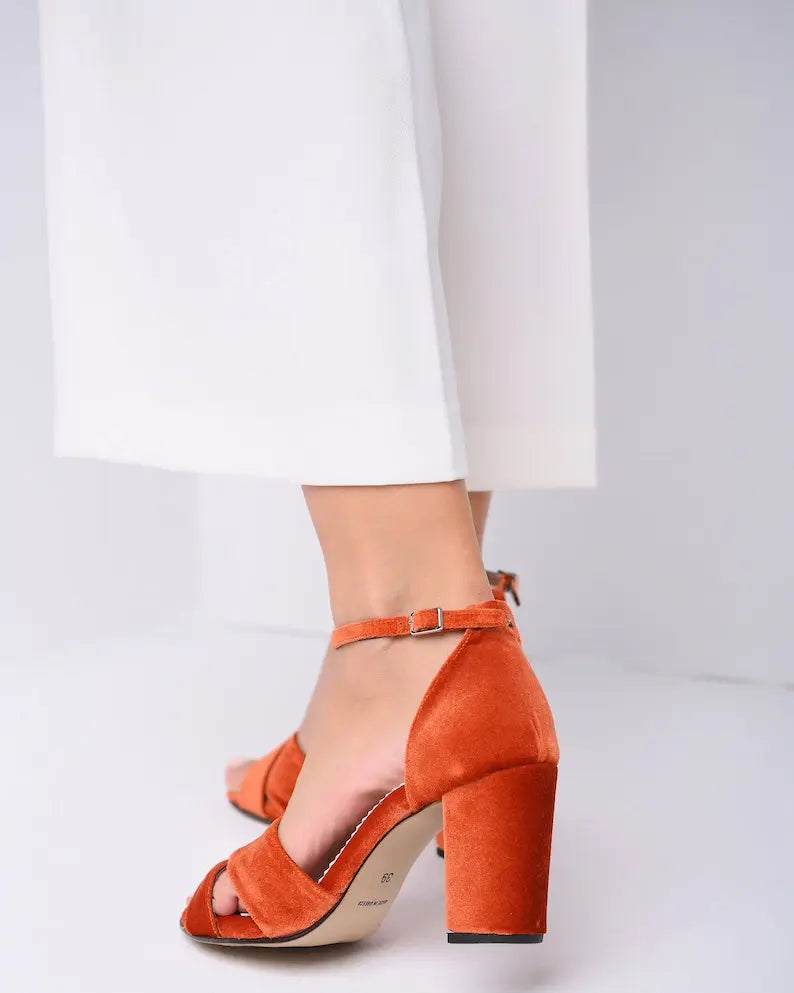 Wedding Shoes Block Heels – full outfit view