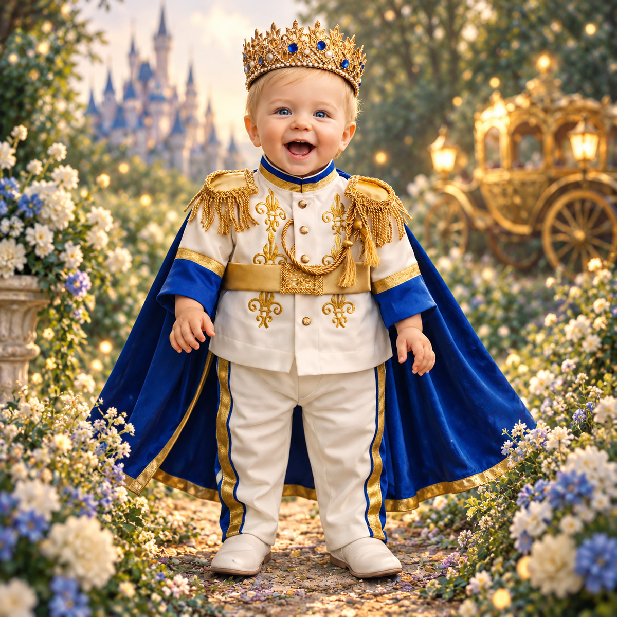 Baby Boy Navy Royal Birthday Prince Suit - baby boy prince birthday outfit