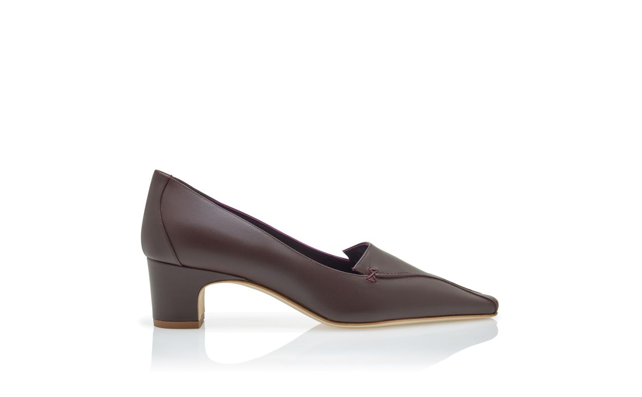 Arabella Rose Red Almond Toe Pumps – side profile showing red almond toe, SimmiUnique