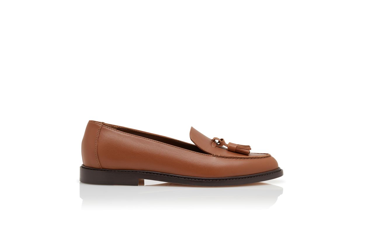Valentina Muse Brown Signature Loafers – side profile showing brown refined detailing, SimmiUnique