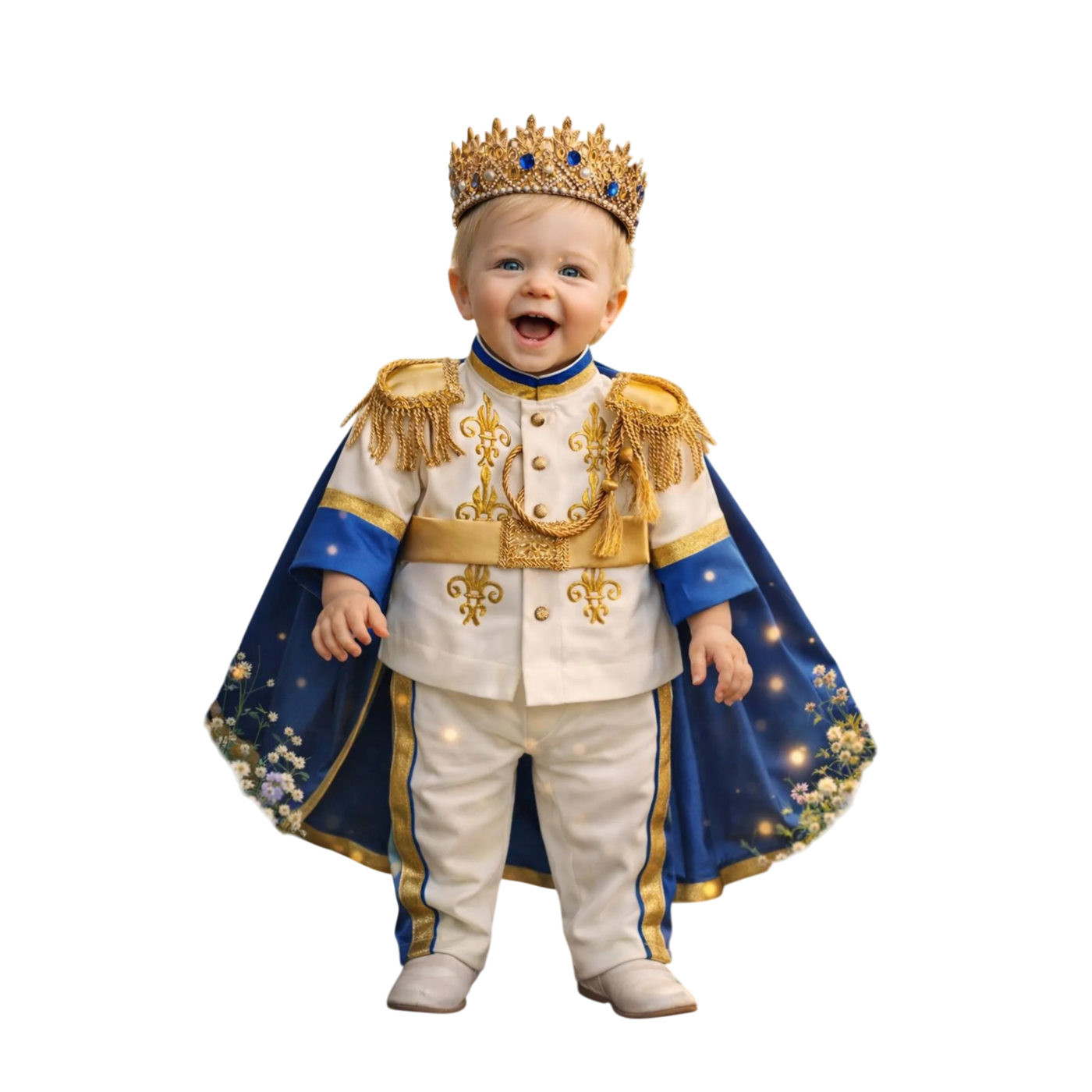Royal Prince Costume for Boys, Baptism Outfit, First Birthday King Outfit, Custom Cape Set for birthdays