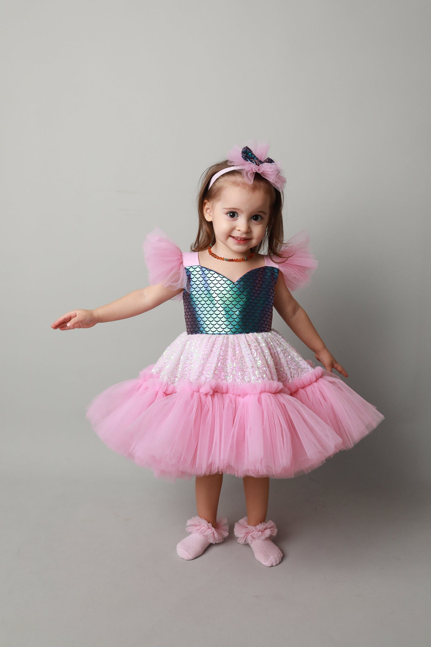 Mermaid Costume: Baby Girl Party Dress, First Birthday
