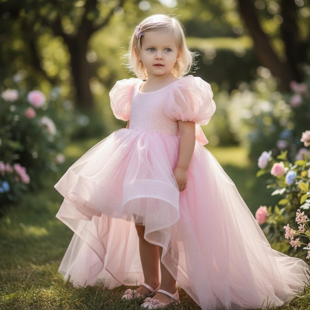 Handmade Pink Princess Tulle Dress for birthdays