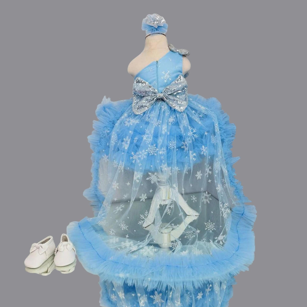 Christmas Tulle Tutu Dress for Toddler Girls: Holiday Party Dress – side view