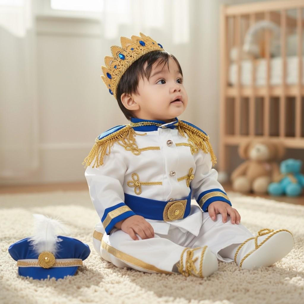 Blue Gold Prince Costume – detail shot