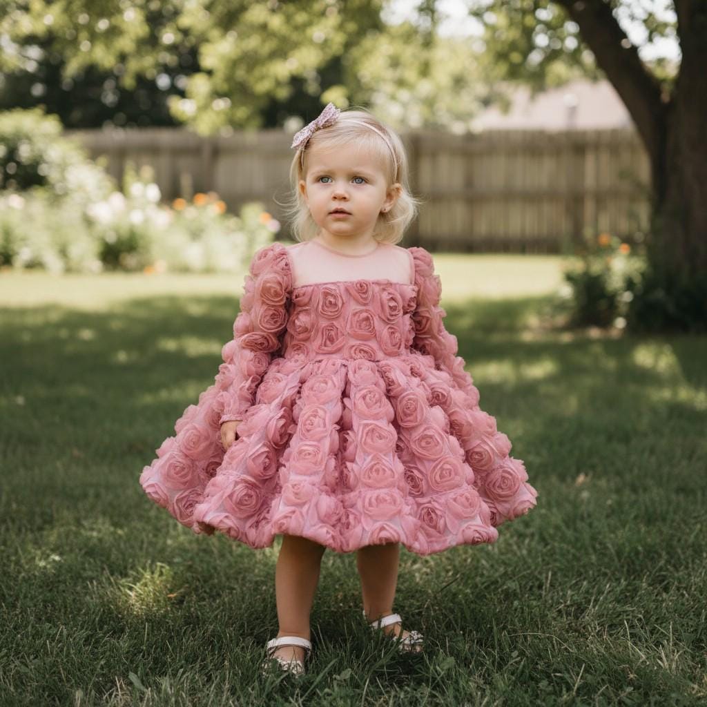 Handmade Pink Princess Tulle Dress (Handmade) – close-up