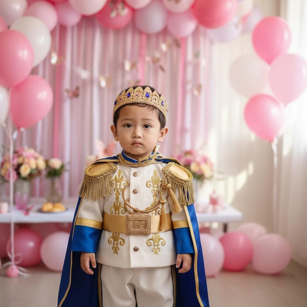 First Birthday Outfit Boy, Prince Charming Baby Costume in Royal Blue, Toddler Prince Suit, Baby Shower Gift, Party Outfit