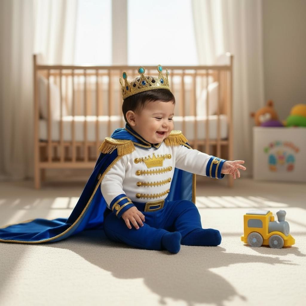 Royal Blue Prince Costume – close-up