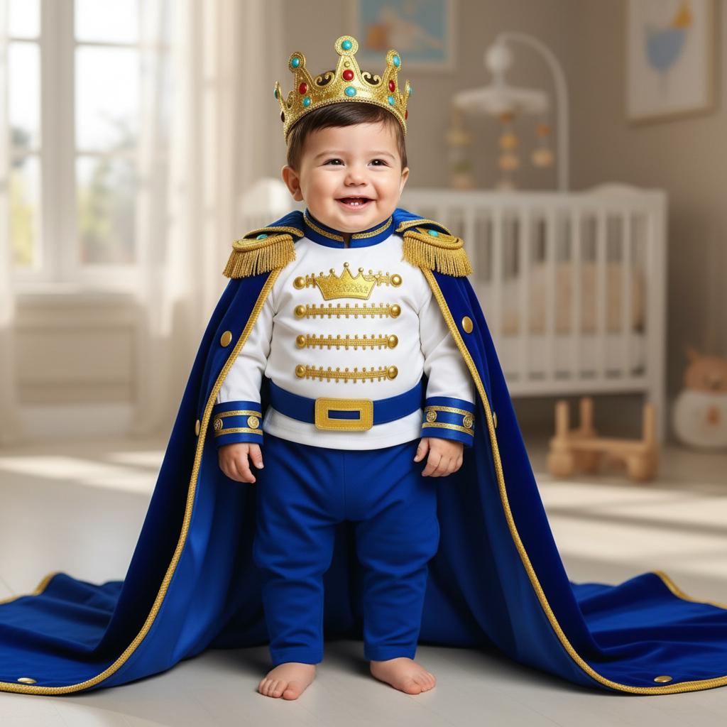 Royal Blue Prince Costume for birthdays