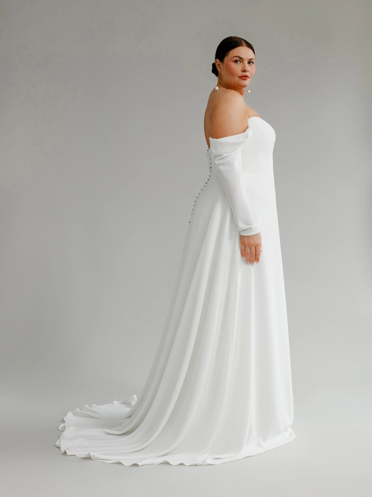 Alexis Satin Strapless Wedding Dress, luxury bridal gown, additional product image 5 by SimmiUnique