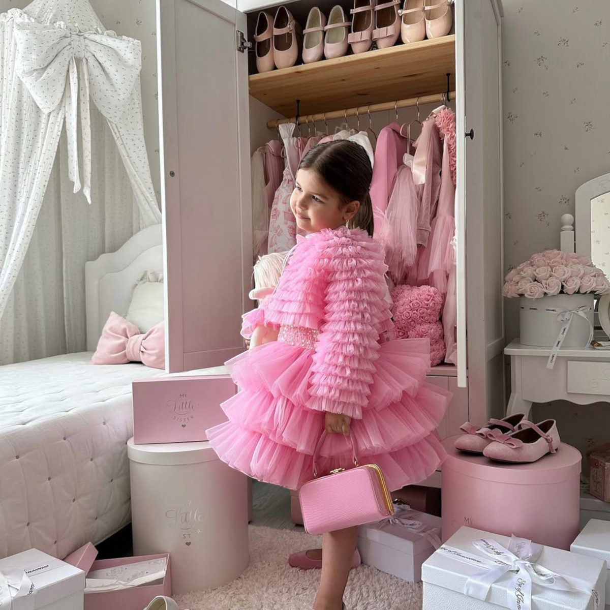 Butterfly Pink Dress – full outfit view