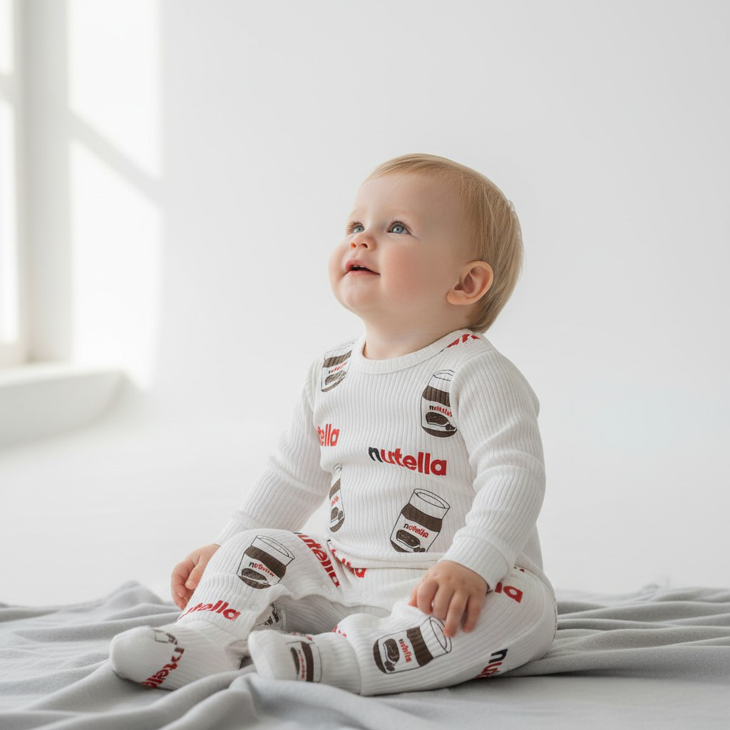 Baby Nutella Romper Set Soft – styled look