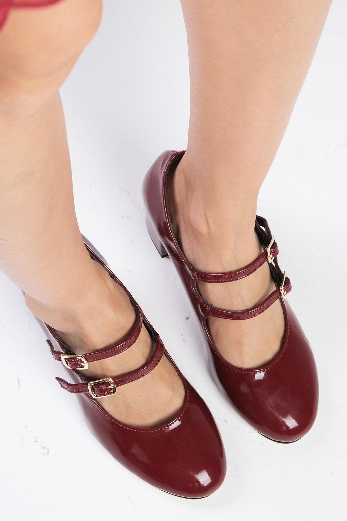 Tiana Burgundy Heels – photo 13