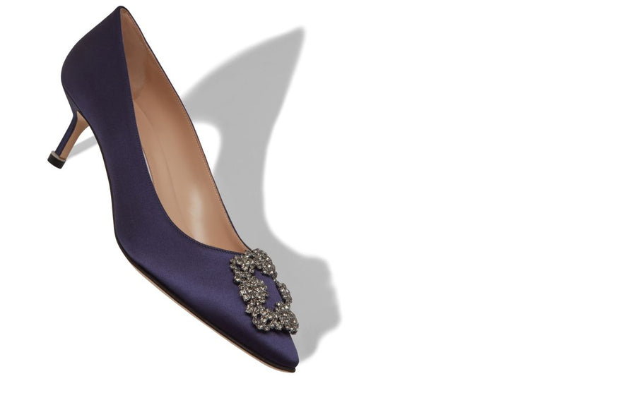 Aurelia Élan Blue Jewel Buckle Pumps