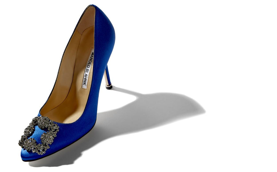 Aurelia Belle Blue Jewel Buckle Pumps