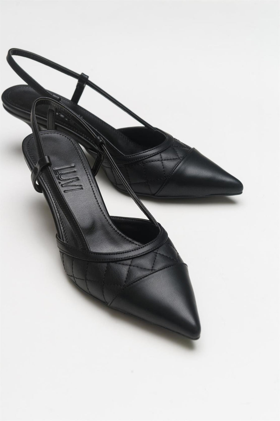 Point - Black Heeled Shoe