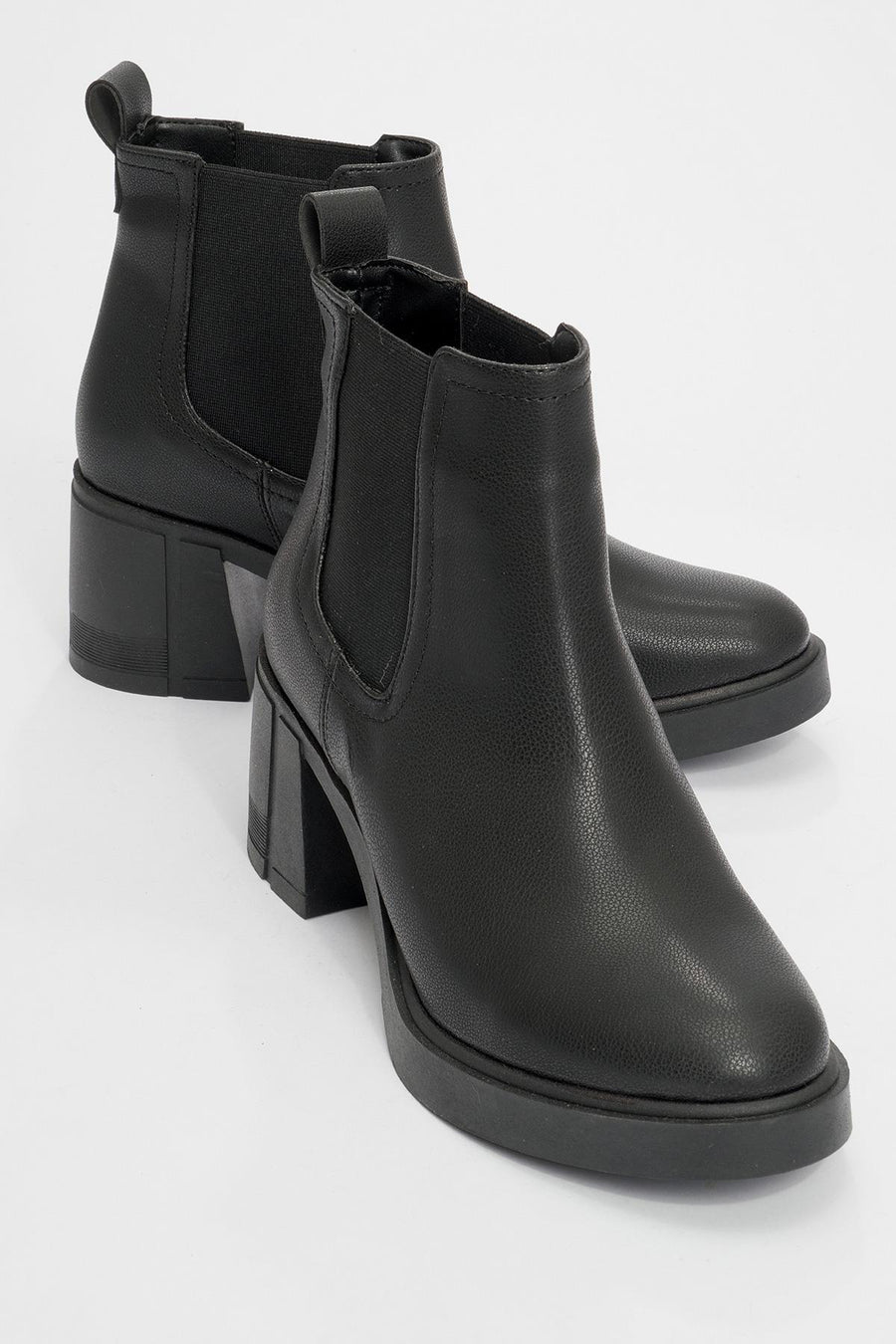 Loves - Black Block Heel Ankle Boot