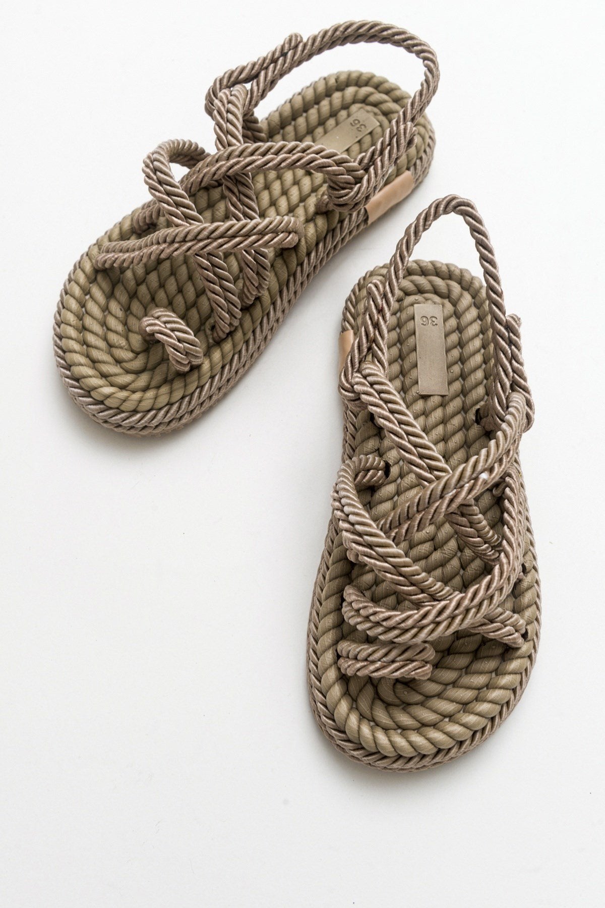 POMA Dark Beige Sandal – side view showing leather, SimmiUnique