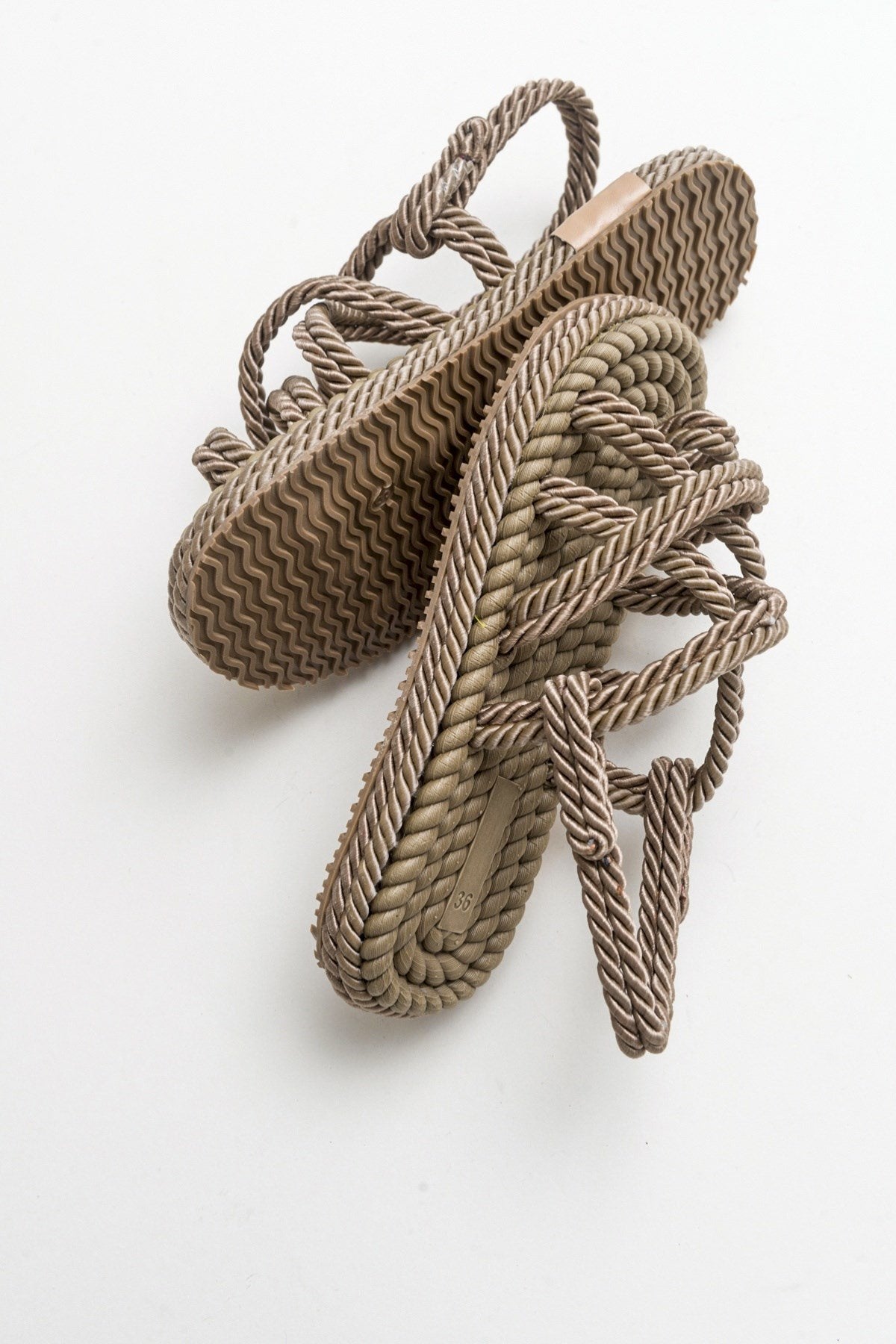 POMA Dark Beige Sandal – detail view showing leather, SimmiUnique