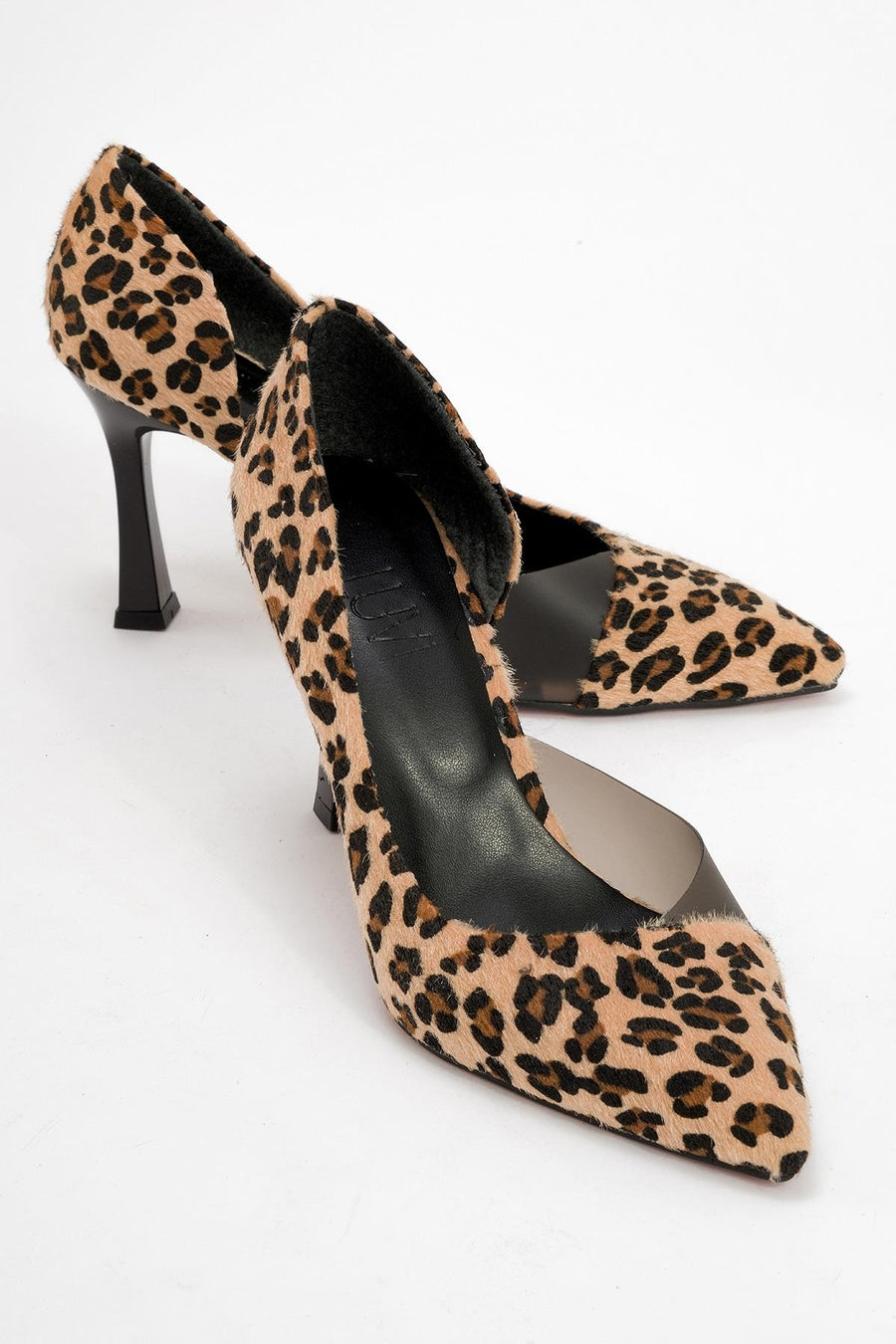 Ursula - Black And Yellow Patterned Heeled Shoe