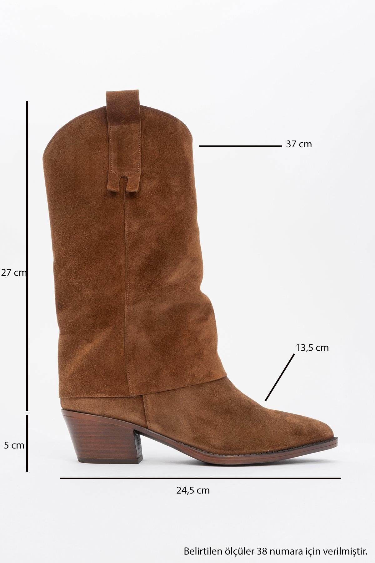 Sojo - Cognac Genuine Leather Block Heel Ankle Boot – heel view showing leather, SimmiUnique
