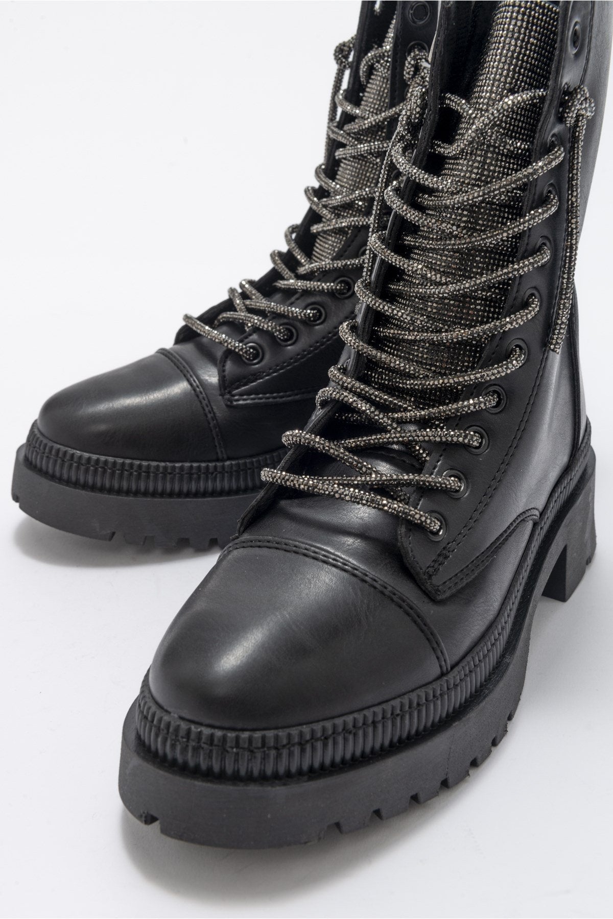 Abet - Black Boot – detail view showing leather, black, SimmiUnique