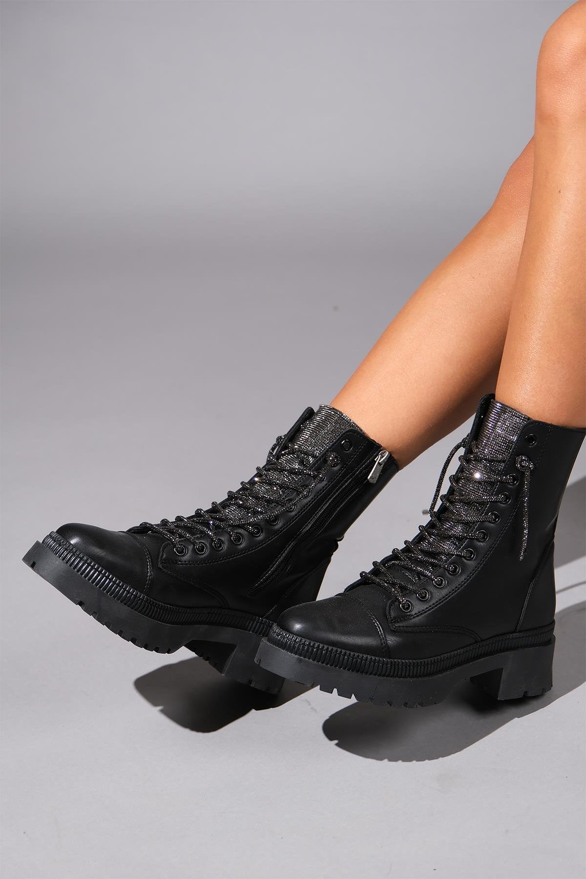 Abet - Black Boot – pair view showing leather, black, SimmiUnique