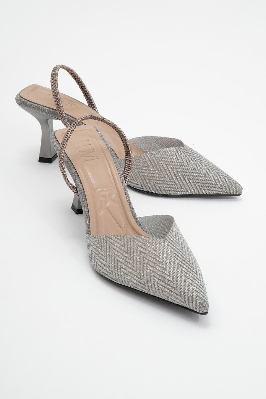 Renos - Platinum Pointed Toe Heeled Dress Shoe