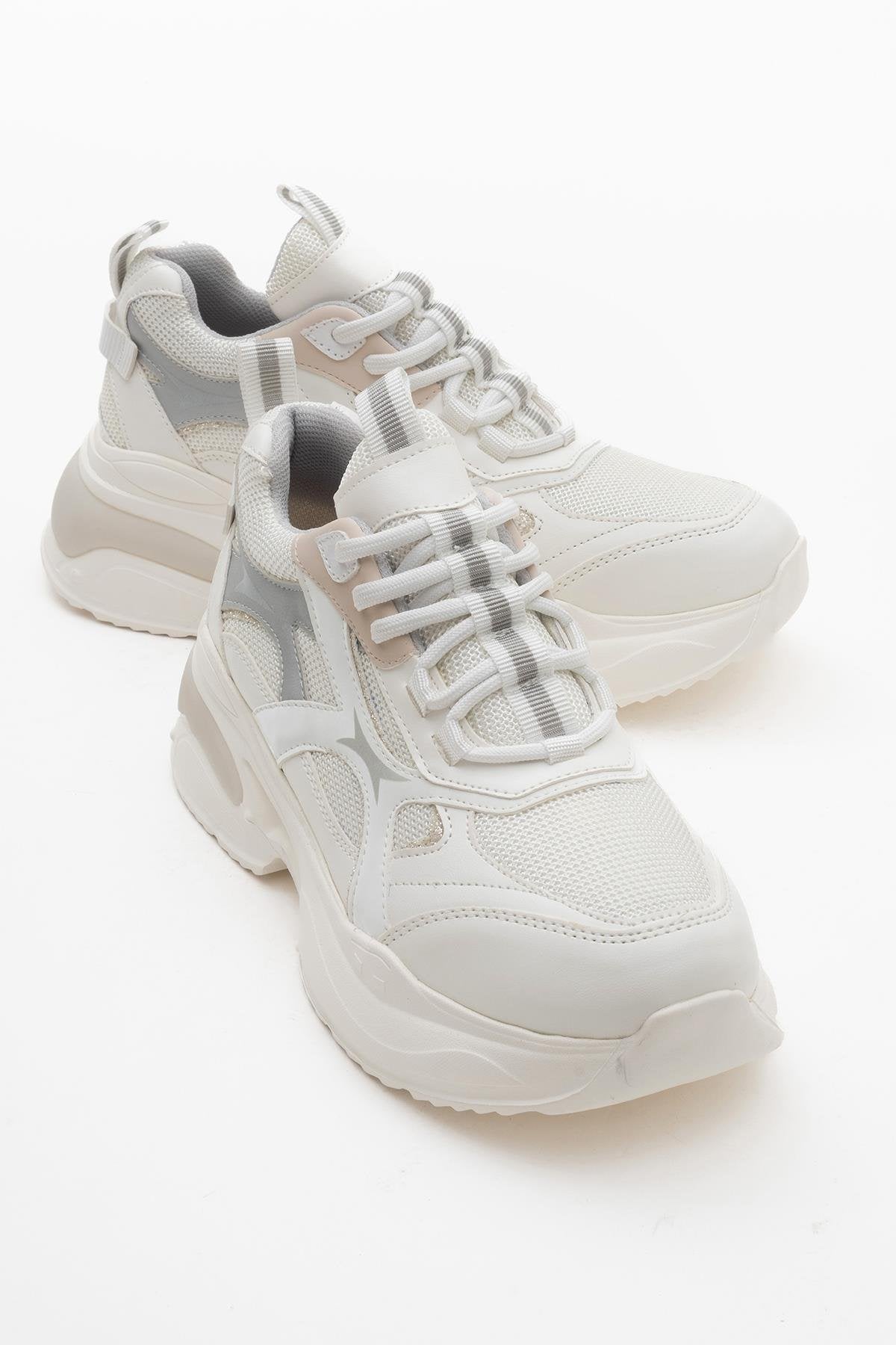 Marron - White Sneakers – front three-quarter view showing leather, white, SimmiUnique
