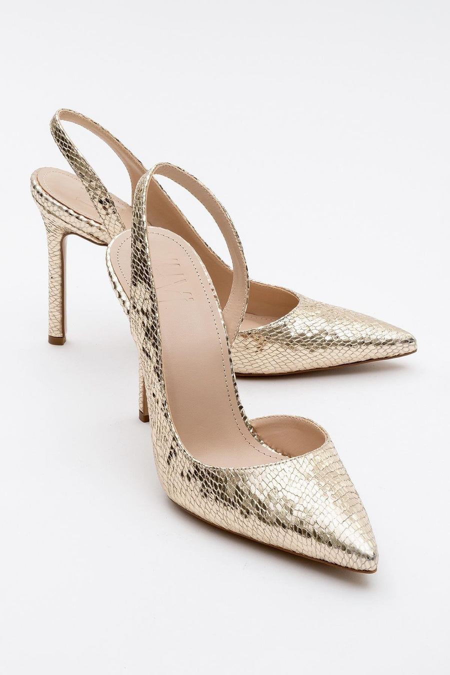 Twine - Gold Patterned High Heel