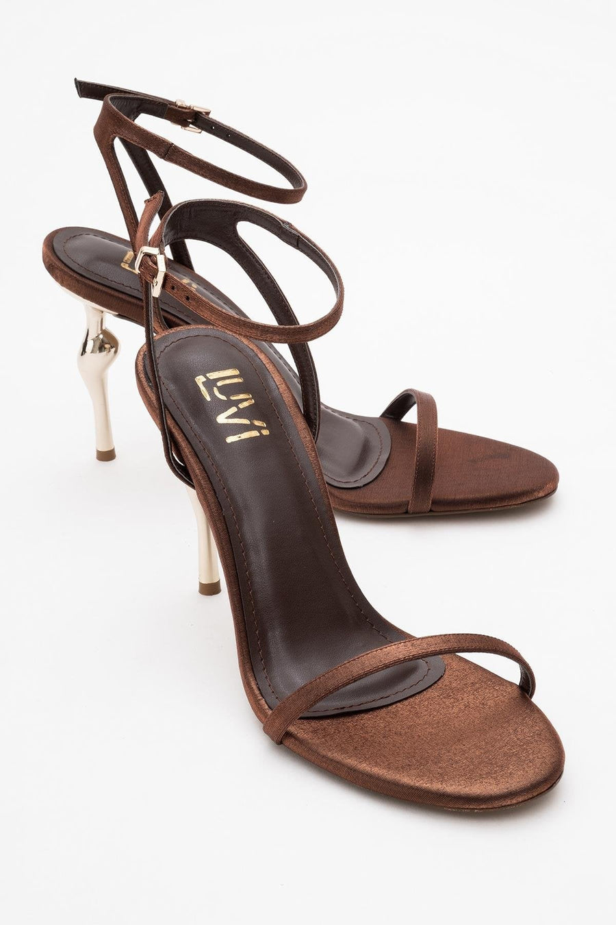 Jasmin - Cognac Satin Stiletto Pump