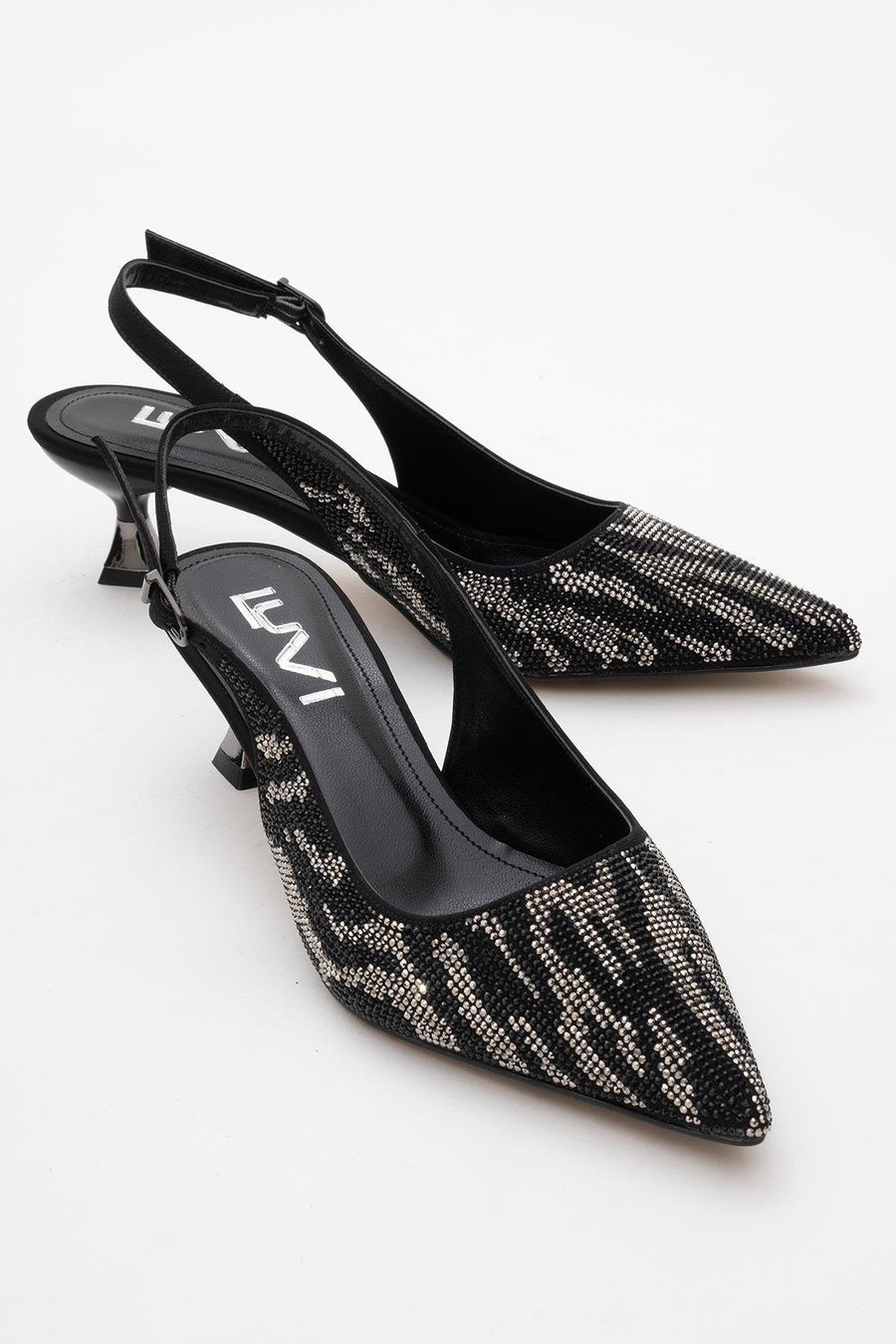 Ushes - Black Short Heel Dress Shoe