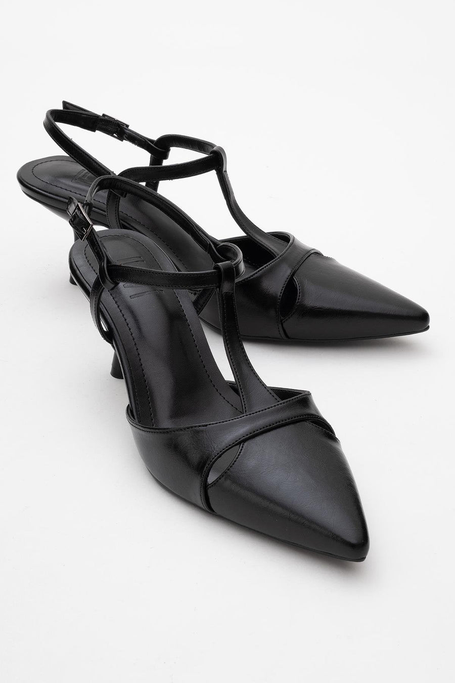 Abelia - Black Slim Heel Pump