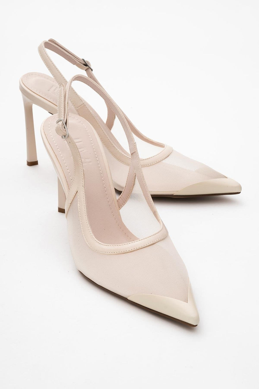 Venas - Beige Mesh High Heel Shoe