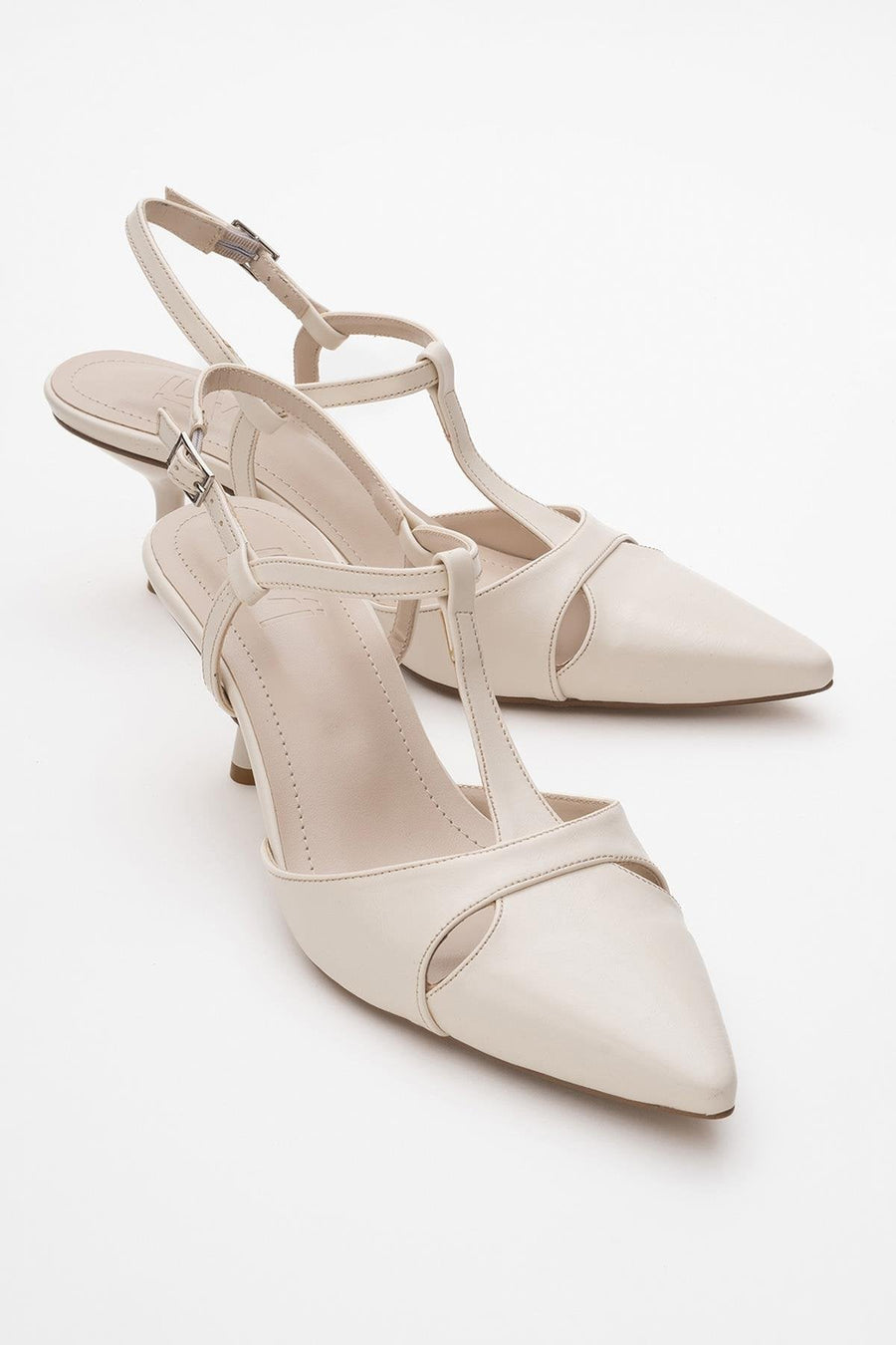Abelia - Off-White Stiletto Heel Shoe