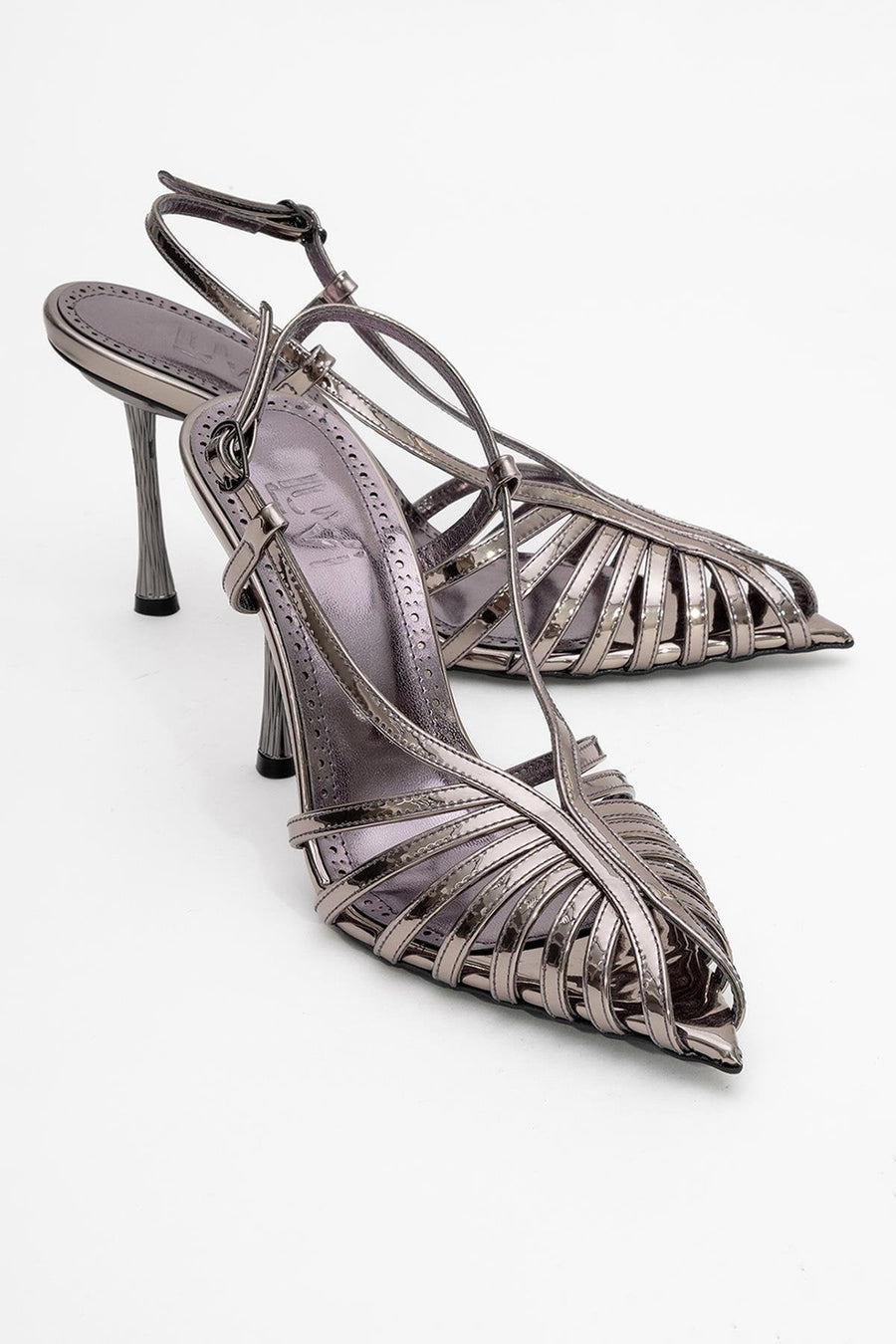 Leaf - Platinum Mirror High Heel Pump