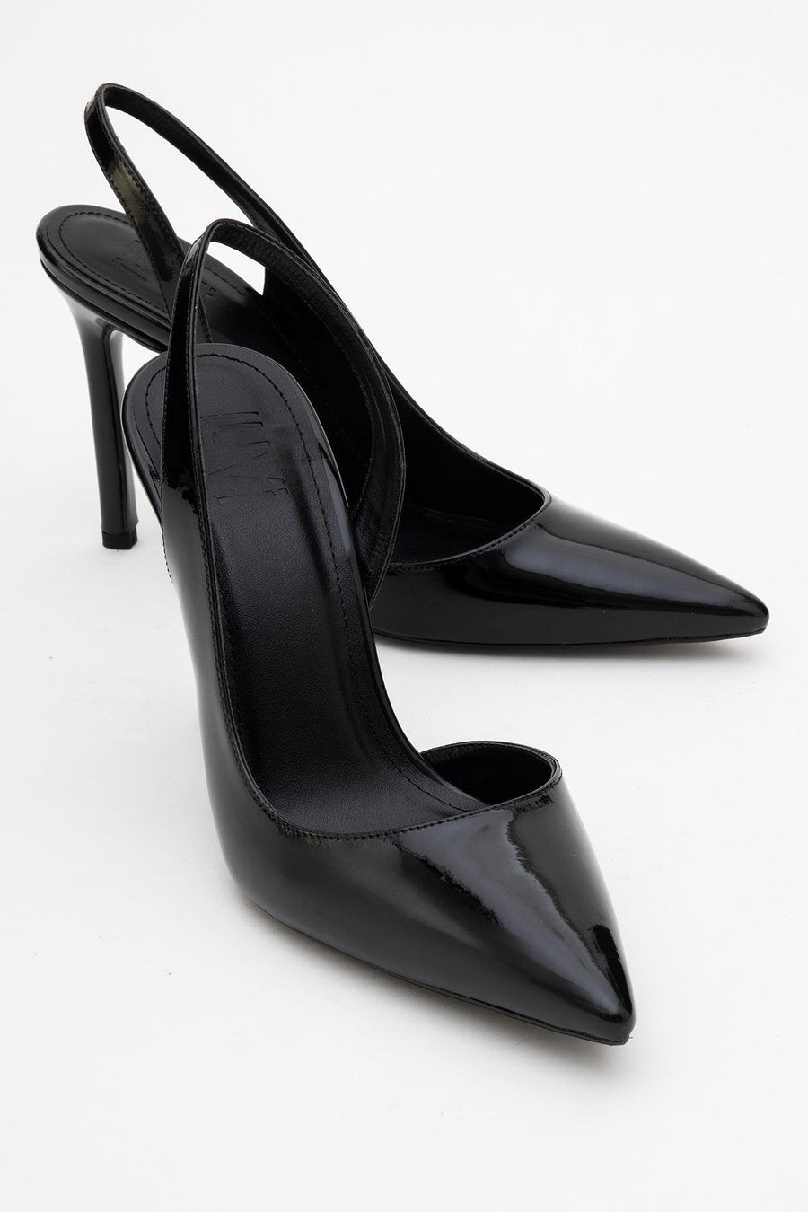 Twine - Black Patent Heeled Shoe