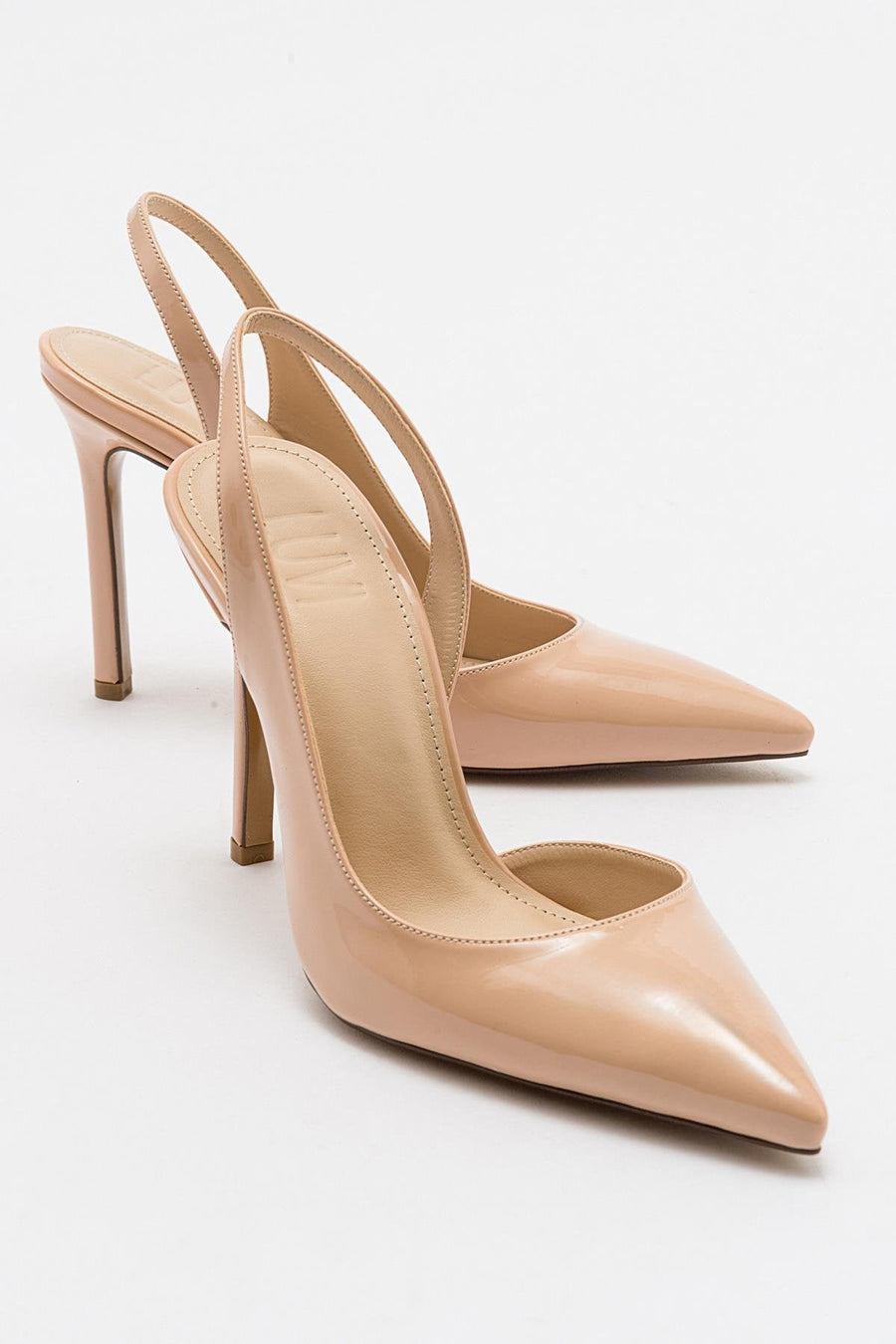 Twine - Beige Patent Heeled Shoe