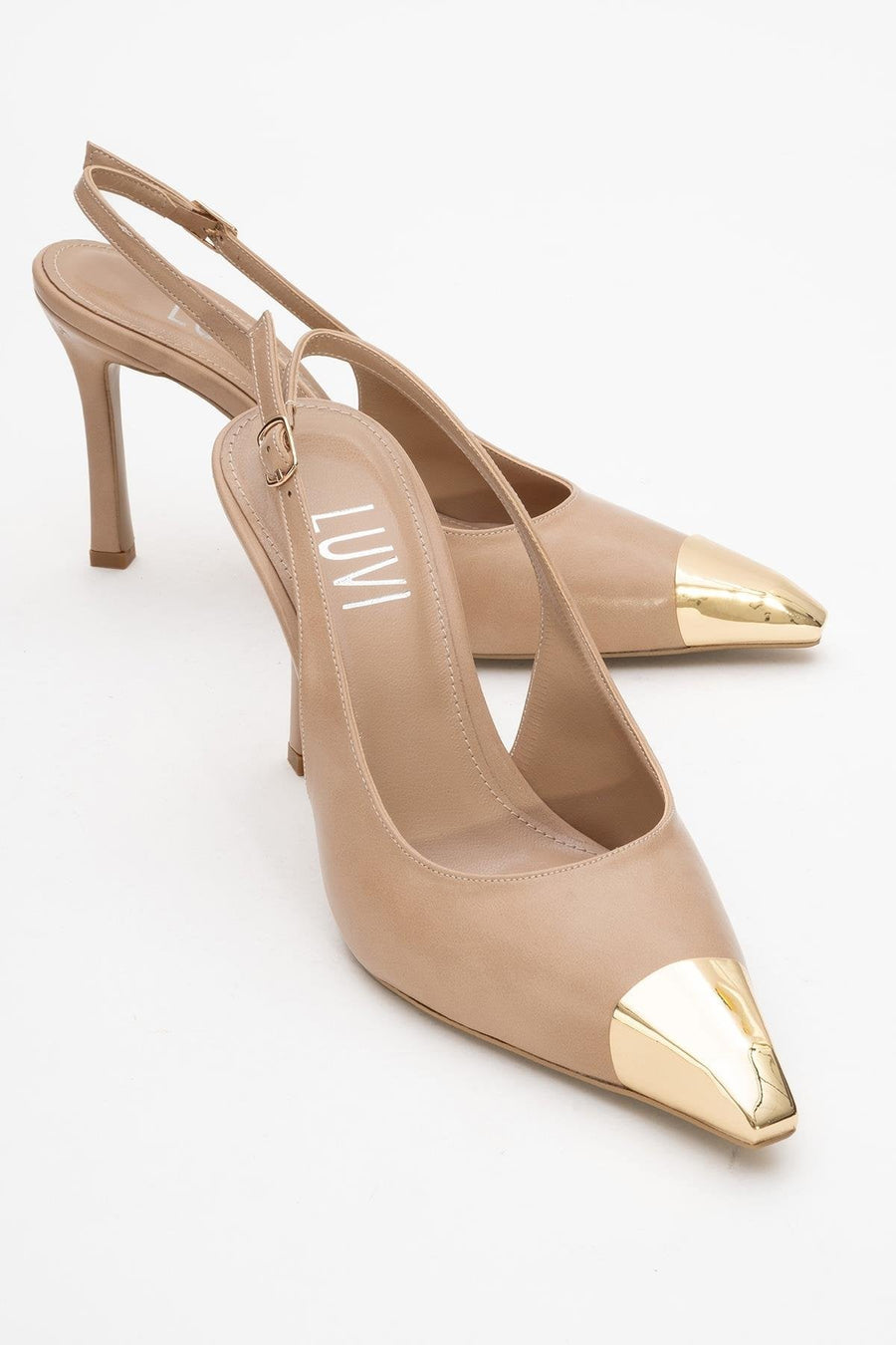 Flare - Beige Pointed Toe Stiletto Pump