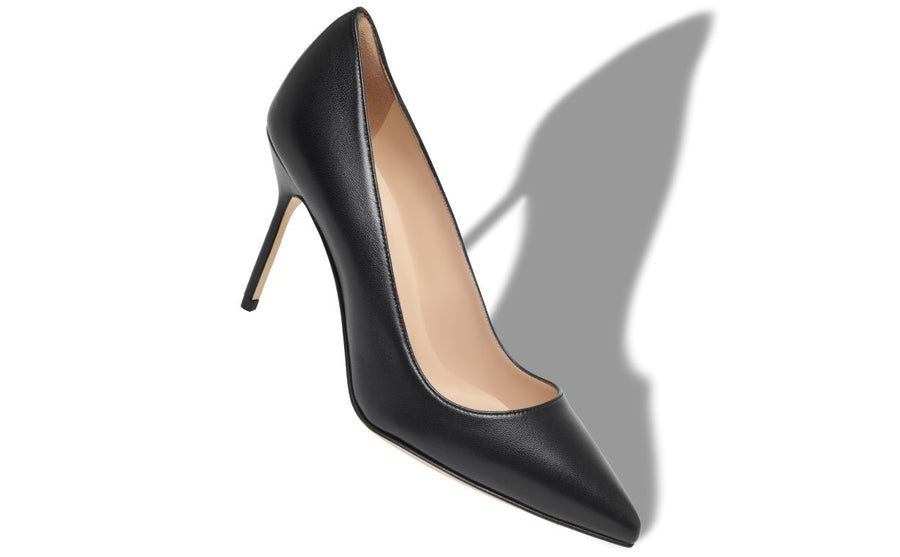 Camellia Lace Black Pointed Toe Pumps