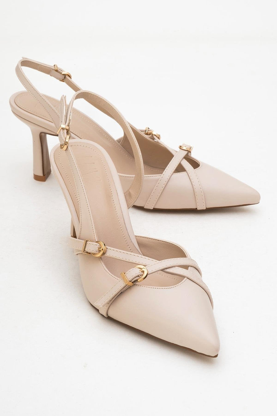 Biana - Beige Pointed Toe Stiletto Pump