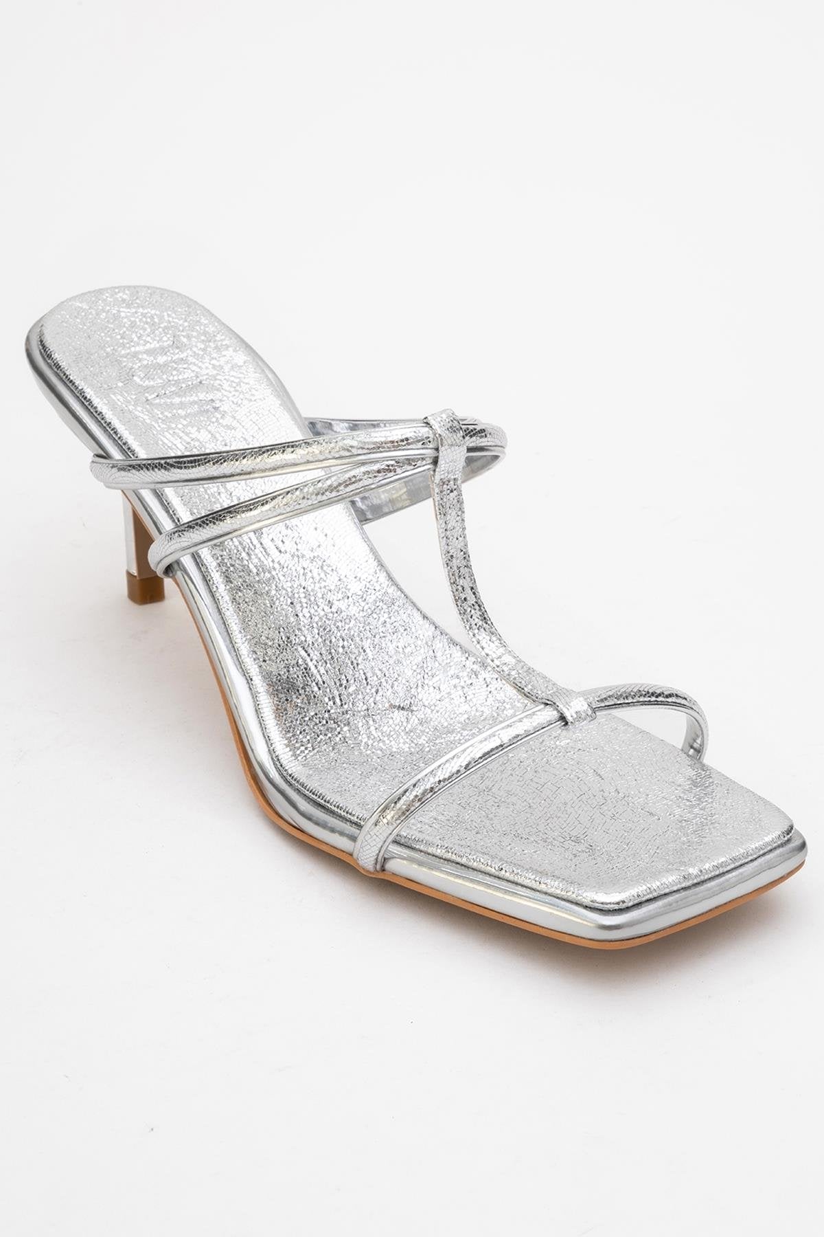 Mocha White Square‑Toe Thin‑Strap Heel Sandal – detail view showing leather, white, red, SimmiUnique