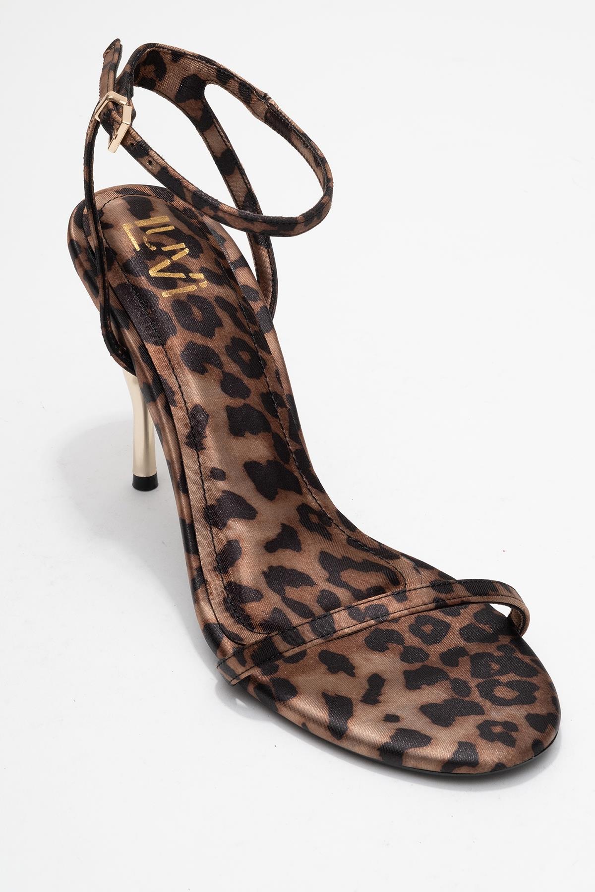 Jasmin - Black/Yellow Patterned Single-Band Stiletto Heel Shoe – detail view showing black, SimmiUnique