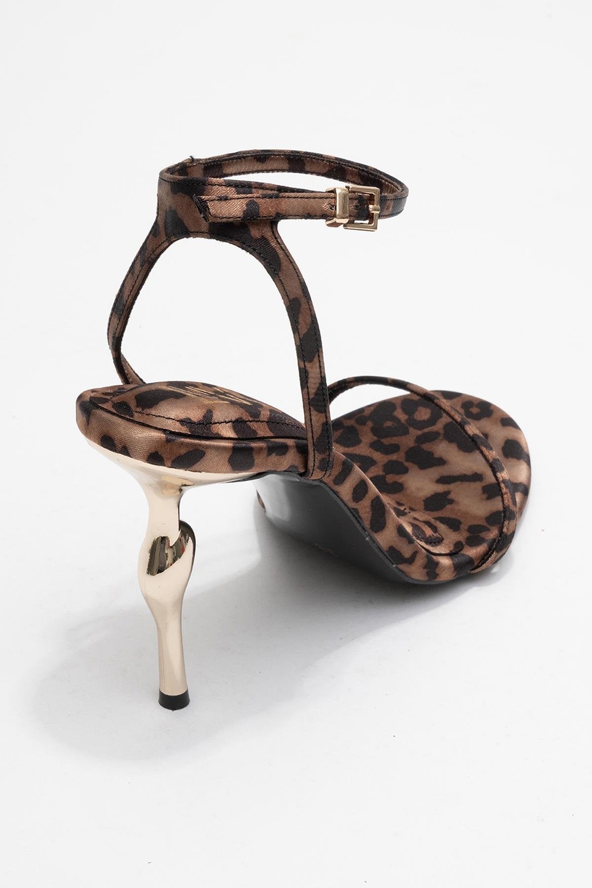 Jasmin - Black/Yellow Patterned Single-Band Stiletto Heel Shoe – back view showing black, SimmiUnique