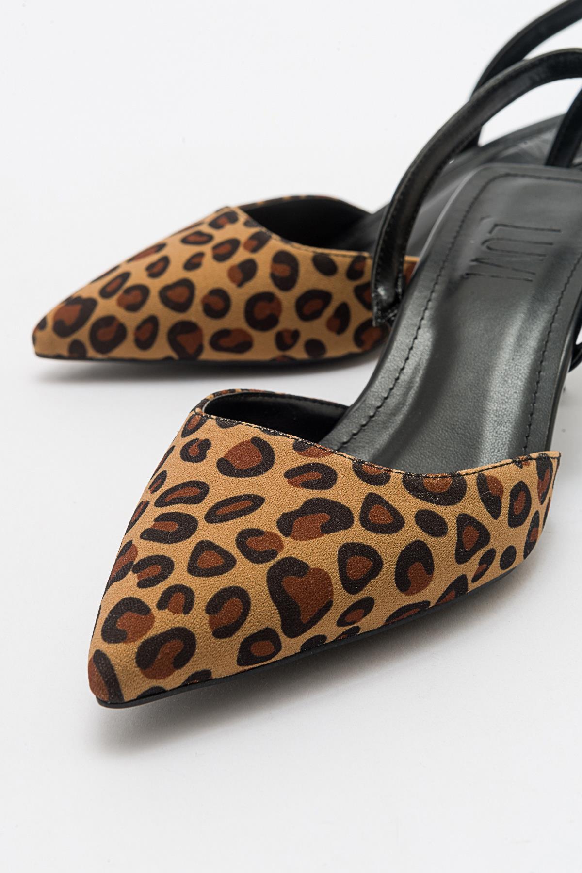 Over - Black/Yellow Patterned Pointed Toe Low Heel Shoe – top view showing leather, black, SimmiUnique