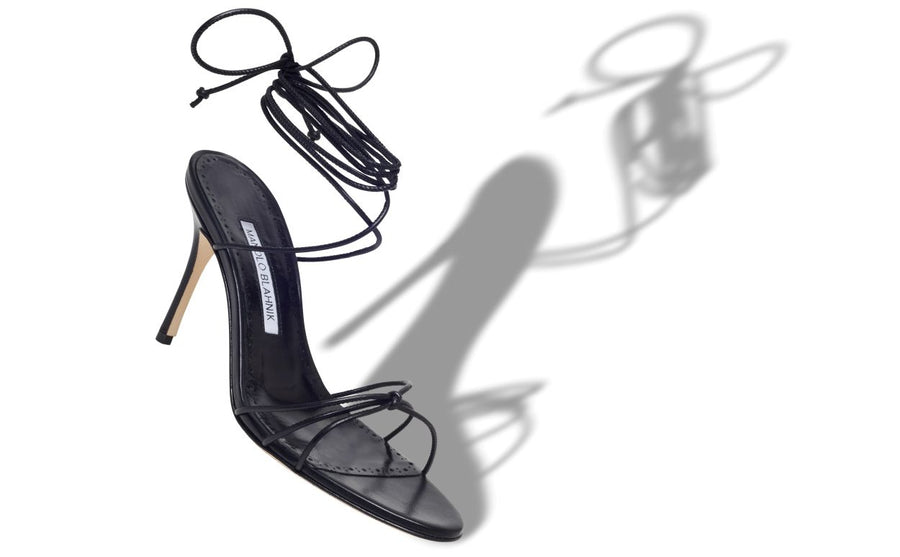 Genevieve Halo Black Ankle Strap Ankle-Strap Shoes